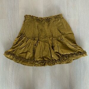Zara Kids Olive Green Yellow Skirt